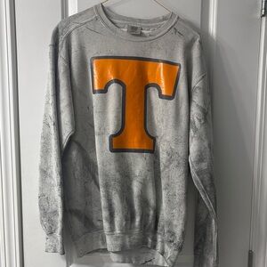Comfort Colors Gray Sweater with Orange Lettering